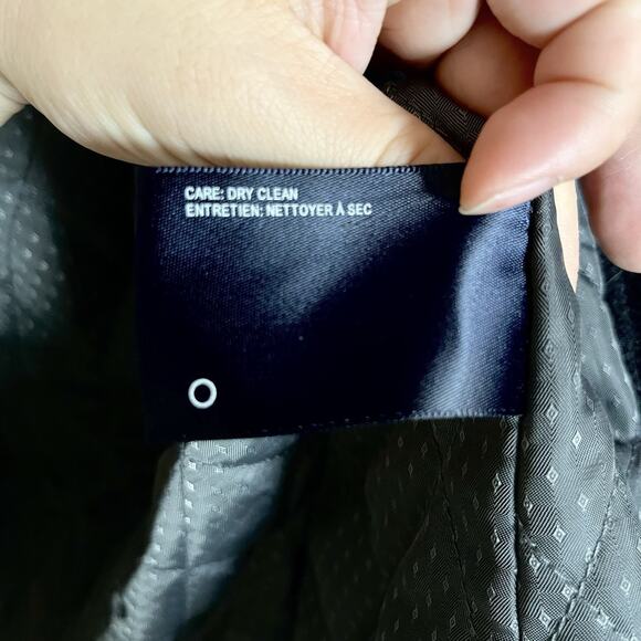 Nautica Pea Coat Mens Medium Classic Double Breasted Black Wool Blend Casual - Picture 5 of 9